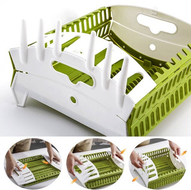 Органайзер – сушарка Collapsible Dish Rack ∙ Складна кухонна підставка для сушіння посуду - Зображення 3