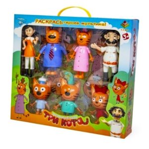 Ігровий набір фігурок "Три коти" V-Toy з мультфільму, 7 фігурок
