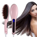 Електрична щітка-випрямляч Fast Hair Straightener HQT-906 Фен-щітка для випрямлення та укладки волосся з LED дисплеєм та регулюванням температури