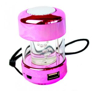 Музыкальная колонка в виде песочных часов ∙ USB ∙ SD ∙ FM ∙ Светомузыка, 8 х 5.5 см
