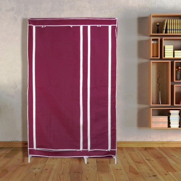 Тканинна шафа для речей Storage Wardrobe 88105 складаний гардероб 2 секції, 105 х 45 х 170 см - Зображення 4