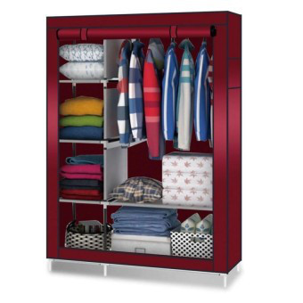 Тканинна шафа для речей Storage Wardrobe 88105 складаний гардероб 2 секції, 105 х 45 х 170 см - Зображення 2