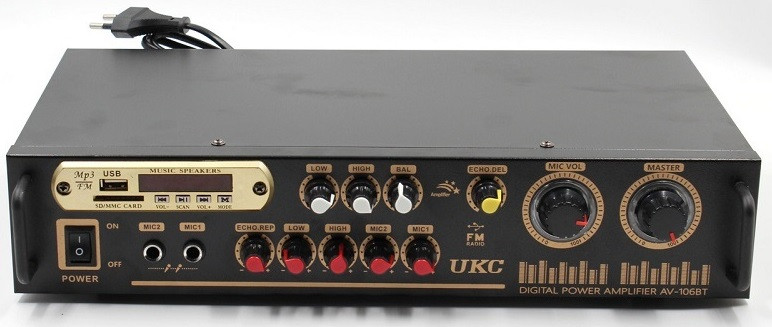 Усилитель звука стереоусилитель UKC AV-106BT с Bluetooth ∙ Караоке ∙ FM ∙ USВ - Зображення 2