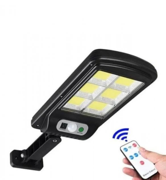 Вуличний ліхтар із сонячною панеллю LED Solar Street Light BL BK 120-6COB ∙ Акумуляторний світильник з датчиком руху та пультом 2200mA на сонячній батареї - Зображення 5