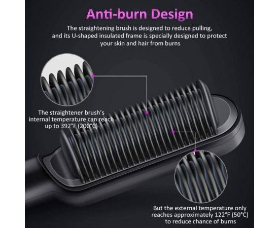 Розчіска-випрямляч Hair Straightener HQT-909 для укладання волосся з покриттям турмаліну - Зображення 5