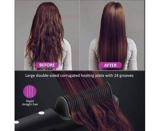 Розчіска-випрямляч Hair Straightener HQT-909 для укладання волосся з покриттям турмаліну - Зображення 4