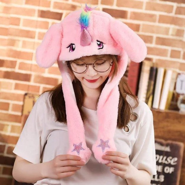 Шапка – кигуруми Единорог с двигающимися ушками Kigurumi - Зображення 5