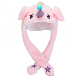Шапка – кигуруми Единорог с двигающимися ушками Kigurumi - Зображення 2