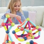 Детский магнитный конструктор Magnetic sticks Hl-2125 ∙ 64 деталей