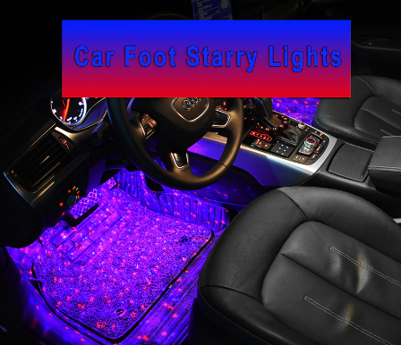 Декоративне RGB освітлення килимків салону авто Starlights Атмосферні LED лампи «Зоряне небо» з пультом - Зображення 4