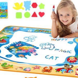 Игровой водный коврик для рисования водой с трафаретами Aqua Magic Mat