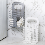 Підвісний складний кошик для білизни Grand laundry basket у ванну кімнату з ручкою та гачками