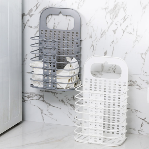 Підвісний складний кошик для білизни Grand laundry basket у ванну кімнату з ручкою та гачками