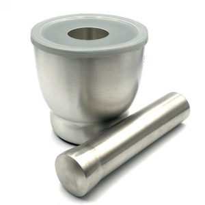Ступка з товкачем металева з нержавіючої сталі FRU-562, 9 x 11.5 см