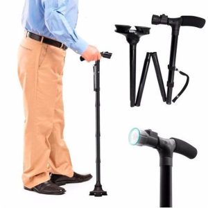 Телескопічна складна тростина із вбудованим ліхтариком Trusty Cane