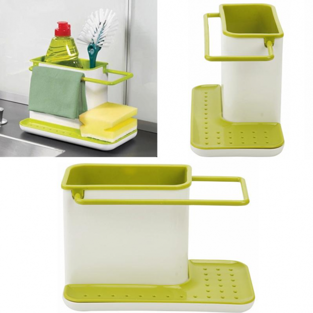 Кухонний органайзер на раковину kitchen Shelf Sink tidy, Зелений - Зображення 2