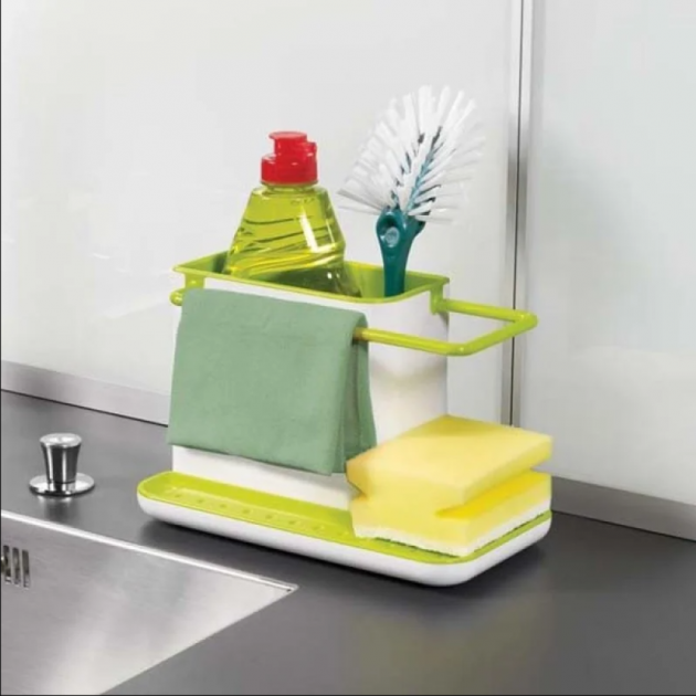 Кухонний органайзер на раковину kitchen Shelf Sink tidy, Зелений - Зображення 4