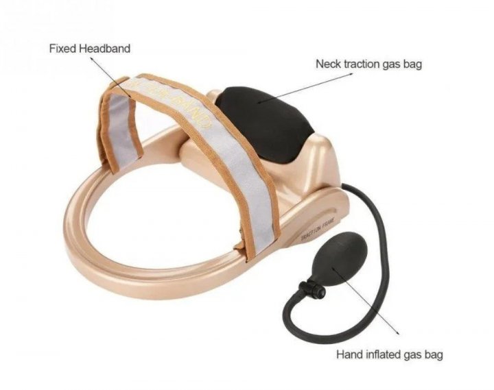 Масажер - тренажер для шиї Сervical vertebra traction G70 для корекції шийного відділу хребта - Зображення 5