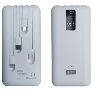 Зовнішній акумулятор TX23 Power Bank 20000 mAh Портативний зарядний пристрій Повербанк
