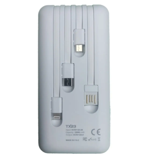 Зовнішній акумулятор TX23 Power Bank 20000 mAh Портативний зарядний пристрій Повербанк - Зображення 2
