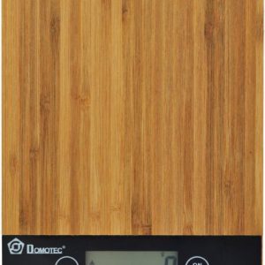 Ваги кухонні електронні Domotec MS-A Wood із сенсорним дисплеєм та платформою з дерева, до 5 кг