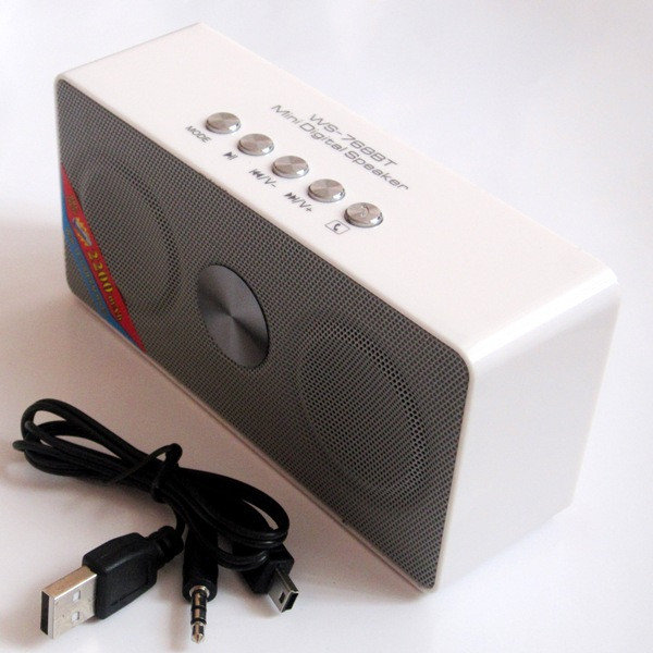 Портативна музична колонка WSTER WS-768 Bluetooth USB ∙ microUSB ∙ 3.5 мм Mini-Jack ∙ FM радіо - Зображення 4