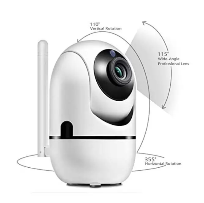 Камера відеоспостереження QC011 IP CAMERA Wifi Бездротова поворотна відеокамера з інфрачервоним підсвічуванням, нічною зйомкою та мікрофоном - Зображення 3