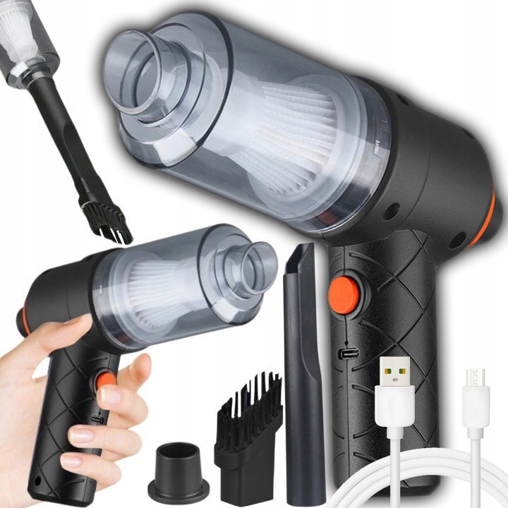 Автомобільний бездротовий портативний пилосос Easy Vacuum cleaner 2 in 1 M2042 - Зображення 3