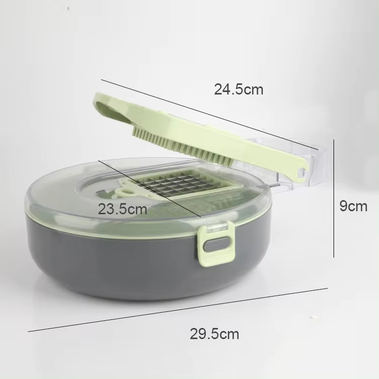 Овочерізка Vegetable Cutter 10 в 1 з кошиком-друшлагом · Слайсер ручний для нарізки овочів та фруктів - Зображення 2