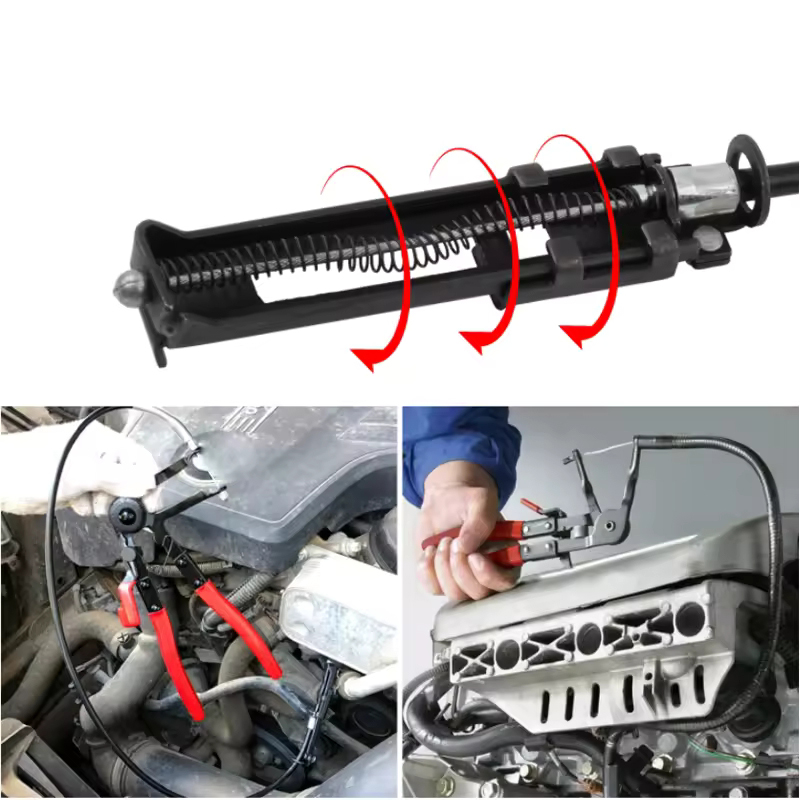 Знімач хомутів з гнучким тросом Hose Clamp Tool · Інструмент для зняття хомутів та обслуговування паливної системи - Зображення 5