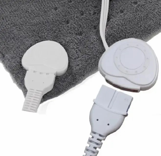 Зігрівальна електрична масажна підстилка – грілка MASSAGING WEIGHTED HEATING PAD від болю в спині · Флісова міні електропростирадло - накидка - Зображення 3