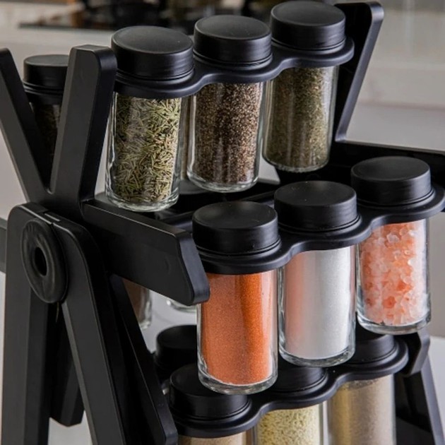 Карусель для спецій 360° Spice Rack на 18 баночок · Кухонний органайзер – спецівниця на підставці, що обертається. - Зображення 2