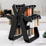 Карусель для спецій 360° Spice Rack на 18 баночок · Кухонний органайзер – спецівниця на підставці, що обертається.