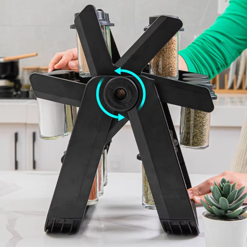 Карусель для спецій 360° Spice Rack на 18 баночок · Кухонний органайзер – спецівниця на підставці, що обертається. - Зображення 5