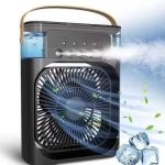 Настільний вентилятор з функцією зволожувача Air Cooler Fan Міні вентилятор - кондиціонер з відділенням для льоду