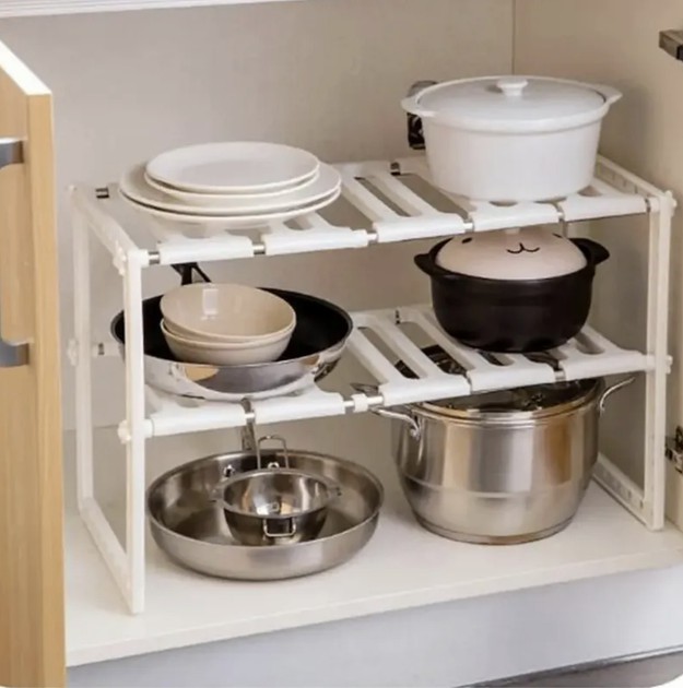 Розсувна полиця для кухні / ванної кімнати Kitchen Rack 588 · Регульована кухонна стійка – трансформер для зберігання - Зображення 2