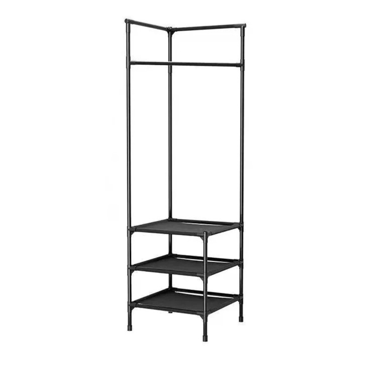 Кутова підлогова вішалка-стелаж Corner rack ∙ Стійка з поперечиною для вішалок до передпокою - Зображення 2