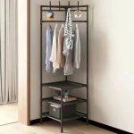 Кутова підлогова вішалка-стелаж Corner rack ∙ Стійка з поперечиною для вішалок до передпокою