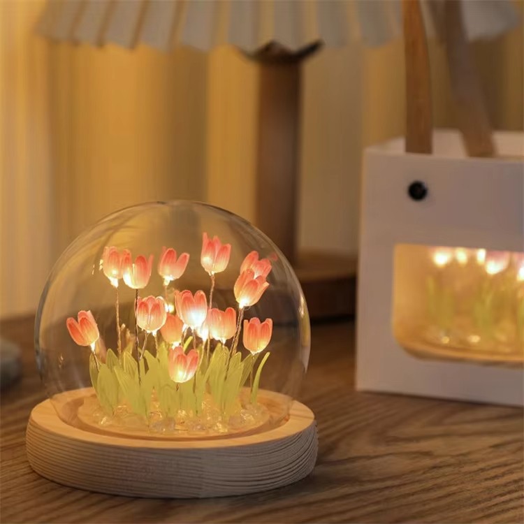 Декоративний нічник Тюльпани · Лампа – конструктор Spherical lamp · Настільний світильник ручної роботи