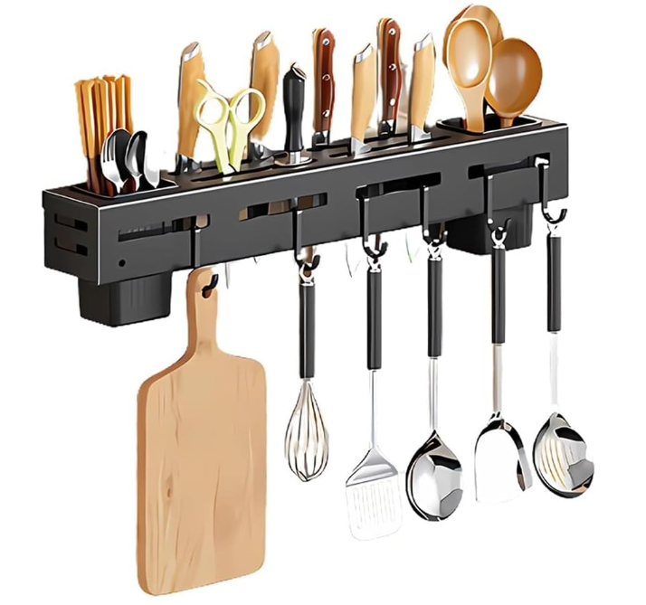Настінний тримач для ножів, кухонних аксесуарів ∙ Підвісний органайзер-підставка для зберігання кухонних приладів