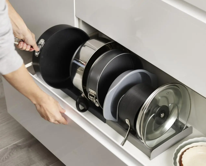 Розсувний органайзер DISH RACK ∙ Тримач для зберігання кришок - Зображення 4