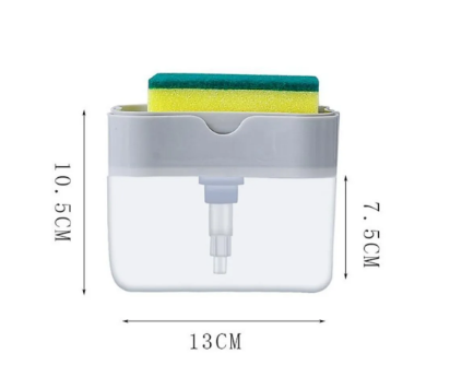 Кухонний диспенсер - органайзер для губки Soap Pump Caddy з дозатором миючого засобу, 380 мл - Зображення 5