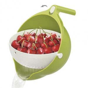 Універсальна миска – друшляк Mesh Strainer Drain Basket ∙ Господарський силіконовий кошик зі зливом 2в1