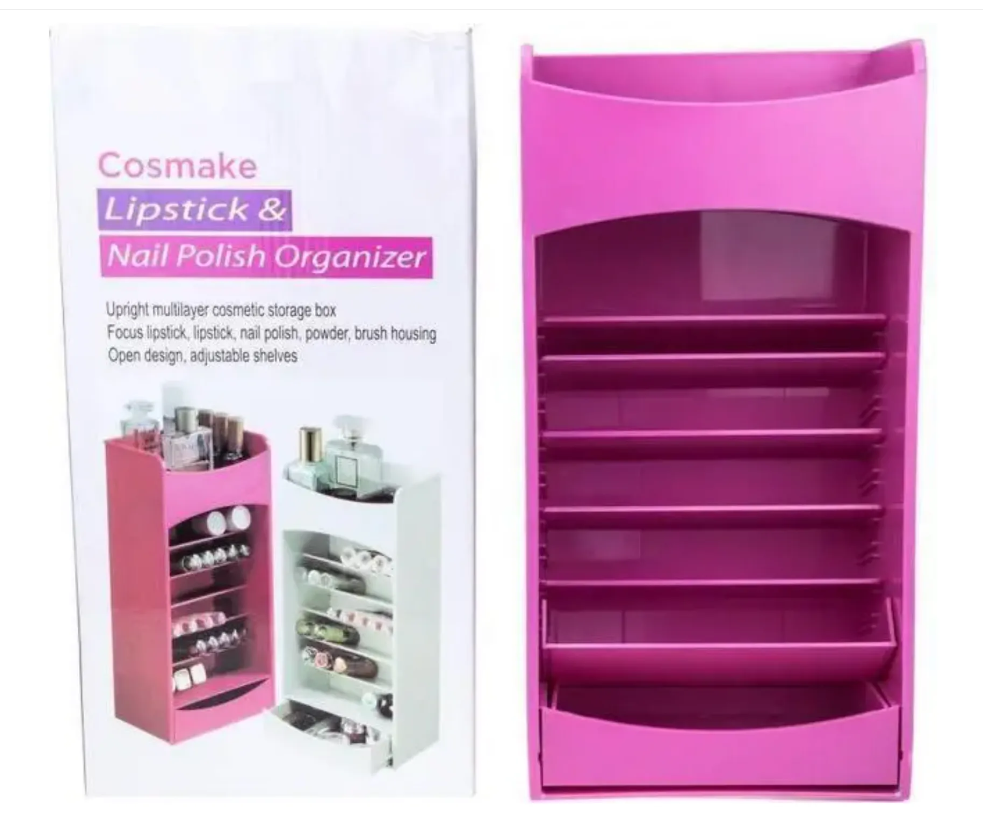 Настільний органайзер Cosmake Lipstick And Nail Polish Organizer Міні-стелаж з поличками для помад, лаків та косметики - Зображення 4