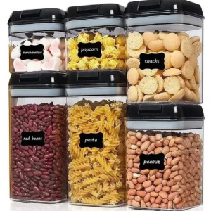 Набір контейнерів для зберігання їжі, сипких та круп FOOD Storage Container Set ∙ 6 ємностей з герметичними кришками