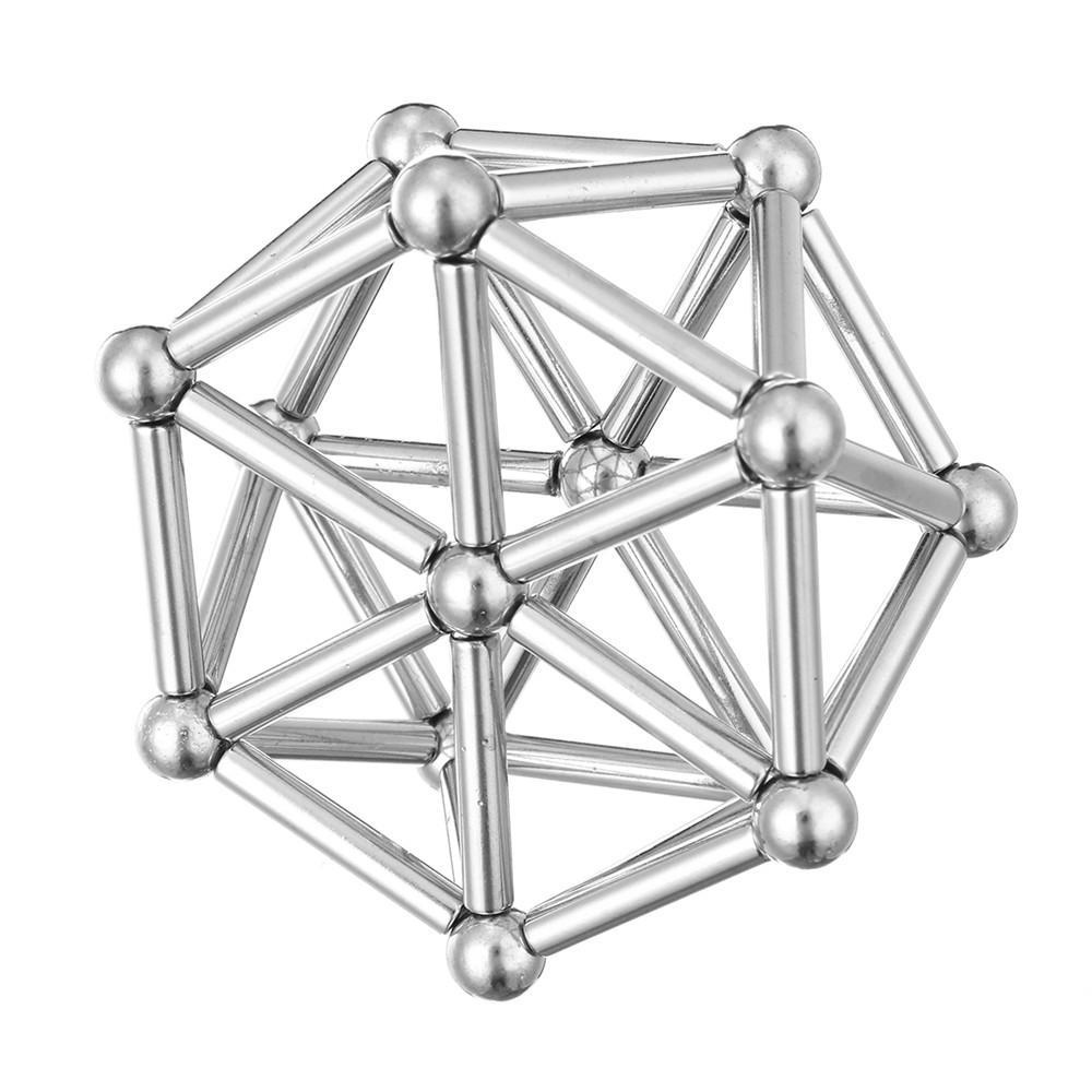 Магнітний конструктор Magnastix Neo MIX COLOR Buckyballs & Buckybars Neocube Неокуб головоломка - антистрес, 64 деталі - Зображення 3