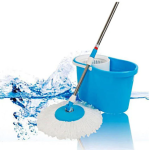 Швабра з відром з автоматичним віджимом Easy Mop ∙ Кругла швабра – ледарка ∙ Комплект для миття підлоги