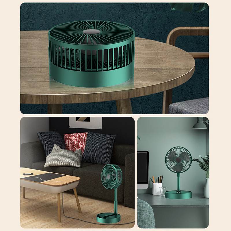Портативний міні вентилятор для дому Telescopic Folding Fan · Складаний настільний вентилятор з USB зарядкою - Зображення 2