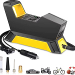 Портативний компресор - насос 12V від прикурювача з цифровим дисплеєм + 3 роз'єми для накачування