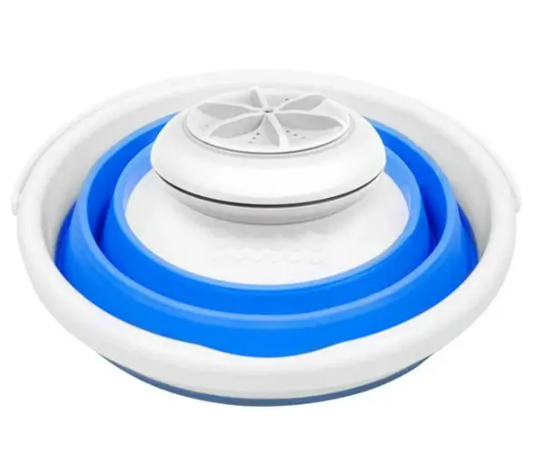 Ультразвукова портативна пральна машина Ultrasonic Turbine Wash USB зі складним відром 10 л - Зображення 5